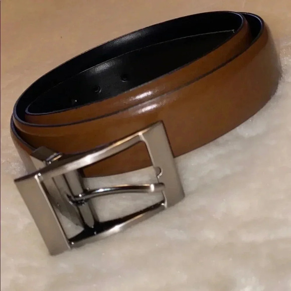 Genuine Leather Tan black Men’s belt - Picture 1 of 7